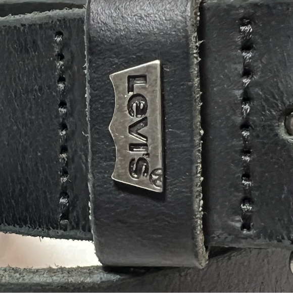 LEVIS Black Full Grain Genuine Leather Belt US 34 EU 85 - Picture 5 of 11